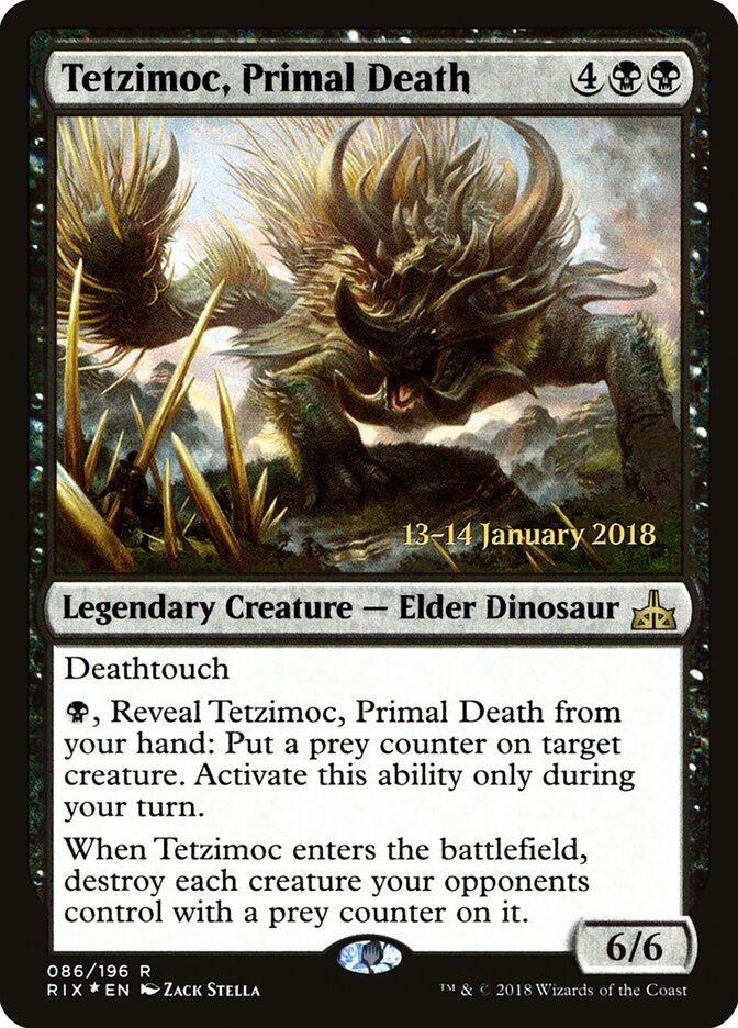 Tetzimoc, Primal Death card front