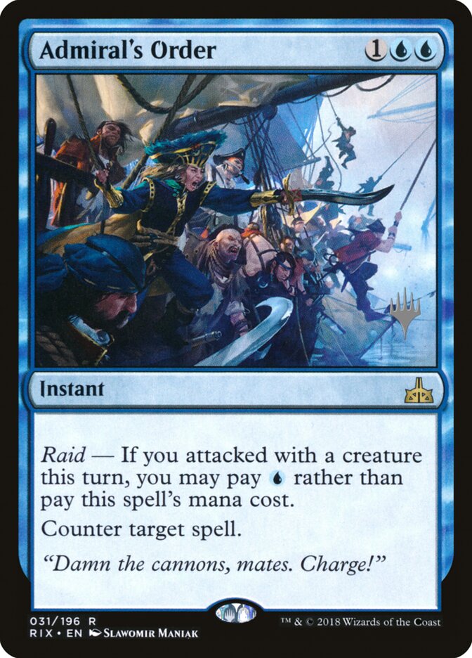 Admiral's Order card front