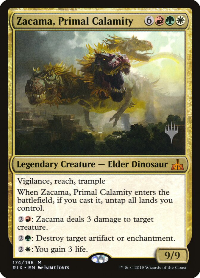 Zacama, Primal Calamity card front