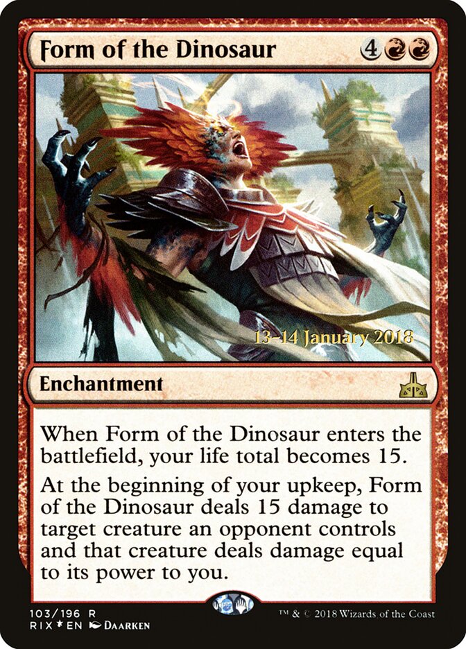Form of the Dinosaur card front
