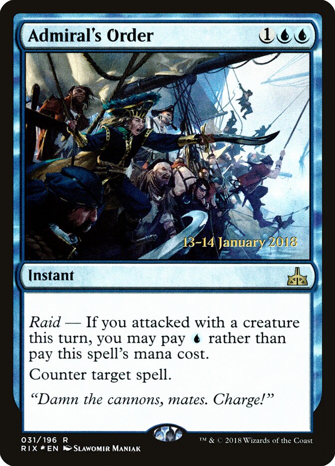 Admiral's Order card front
