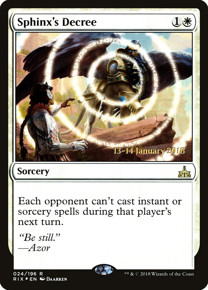 Sphinx's Decree card front