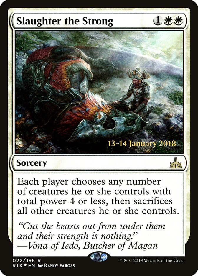 Slaughter the Strong card front