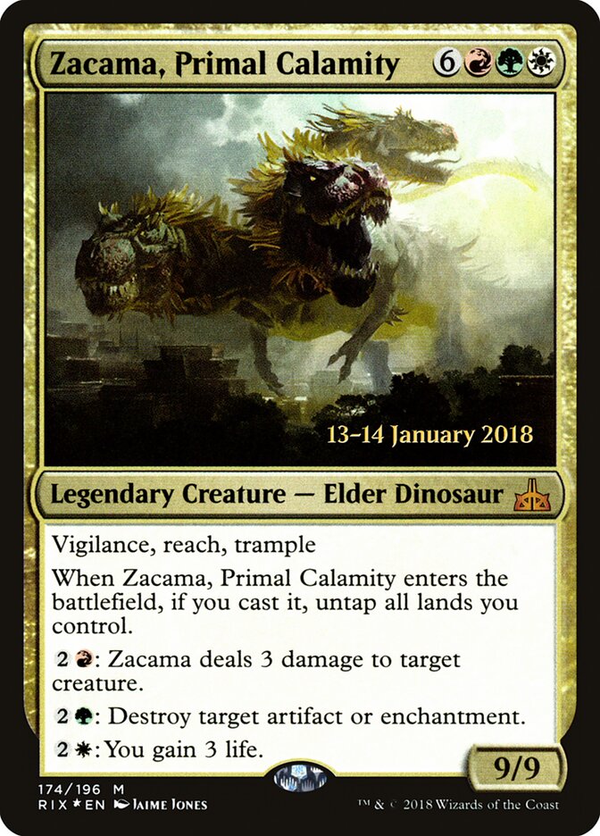 Zacama, Primal Calamity card front