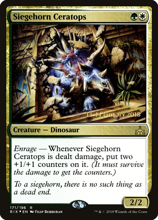 Siegehorn Ceratops card front