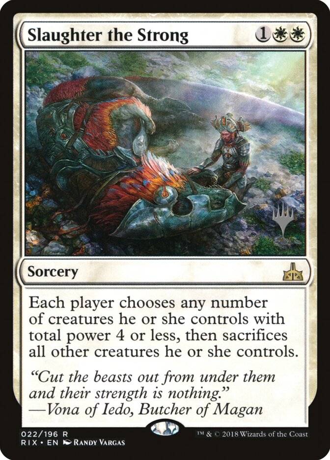 Slaughter the Strong card front