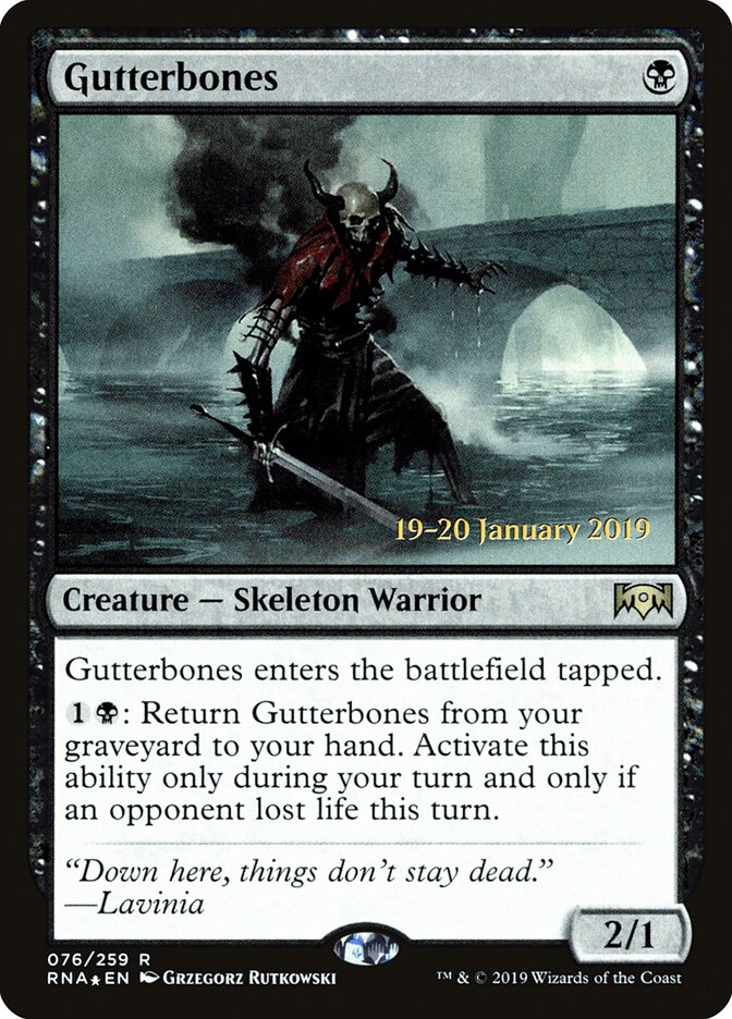 Gutterbones card front