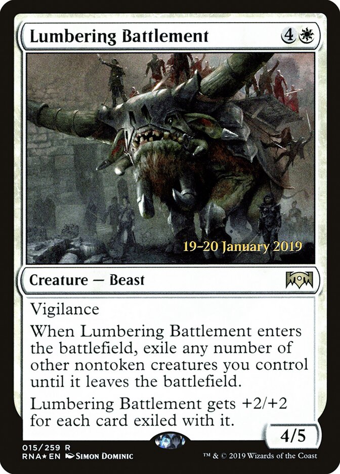 Lumbering Battlement card front