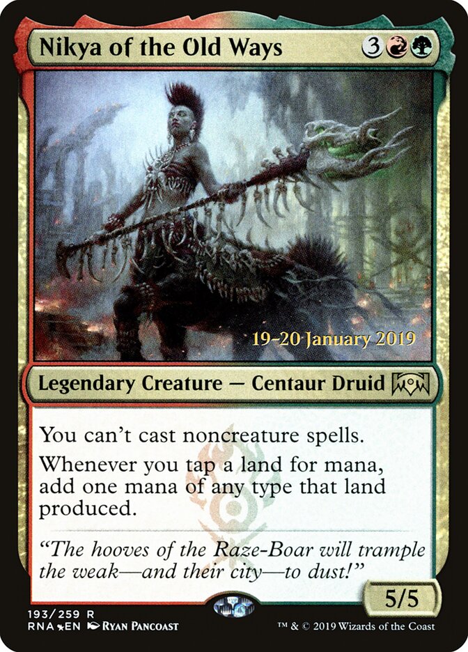 Nikya of the Old Ways card front