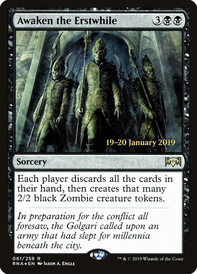 Awaken the Erstwhile card front