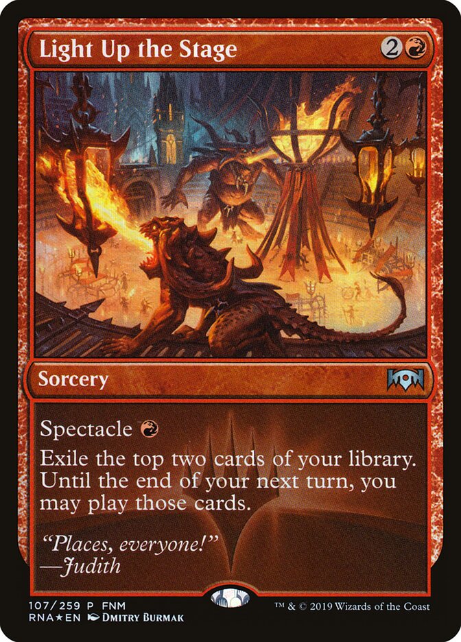 Light Up the Stage card front