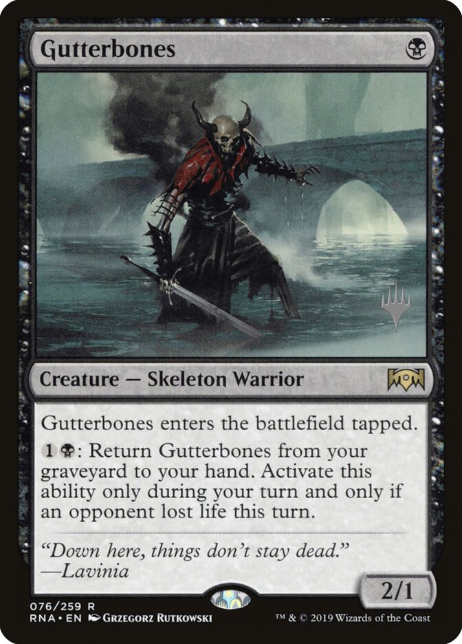 Gutterbones card front
