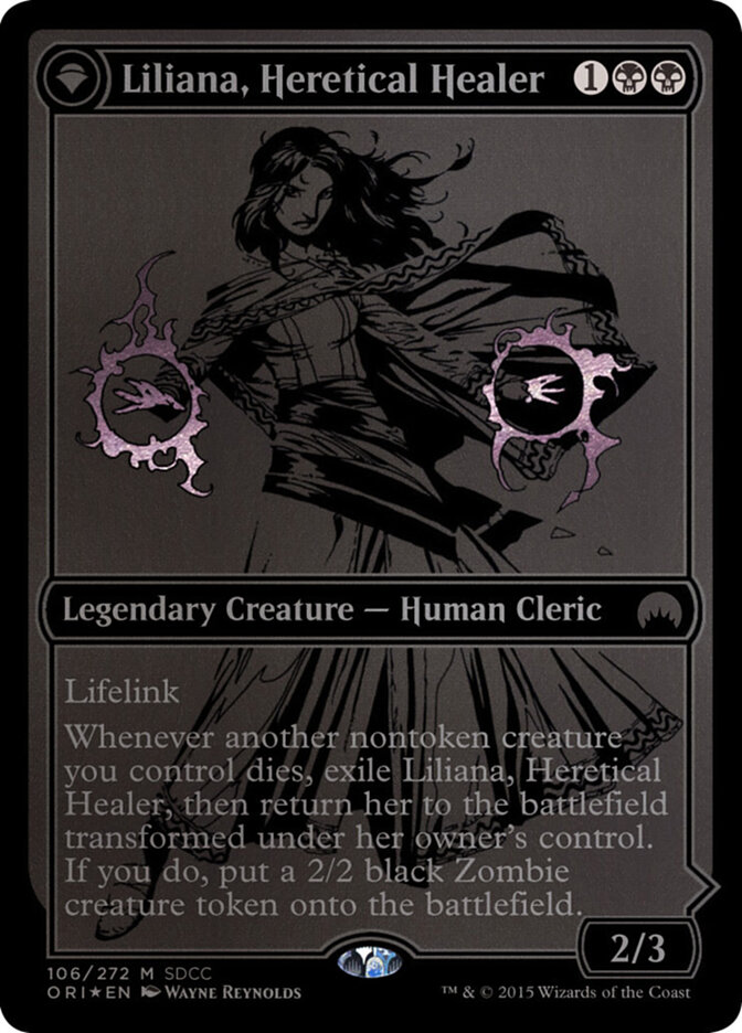 Liliana, Heretical Healer card front
