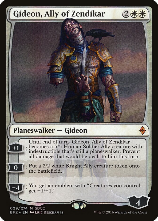 Gideon, Ally of Zendikar card front