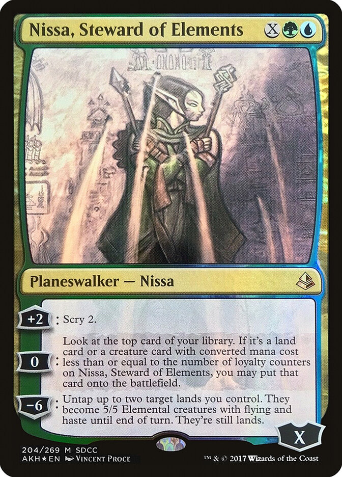 Nissa, Steward of Elements card front