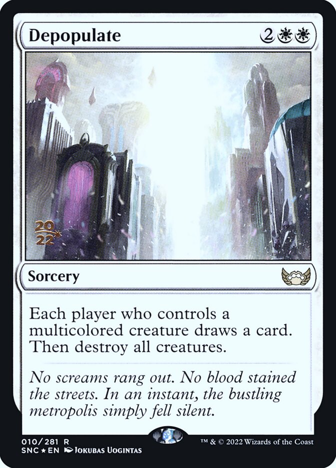 Depopulate card front