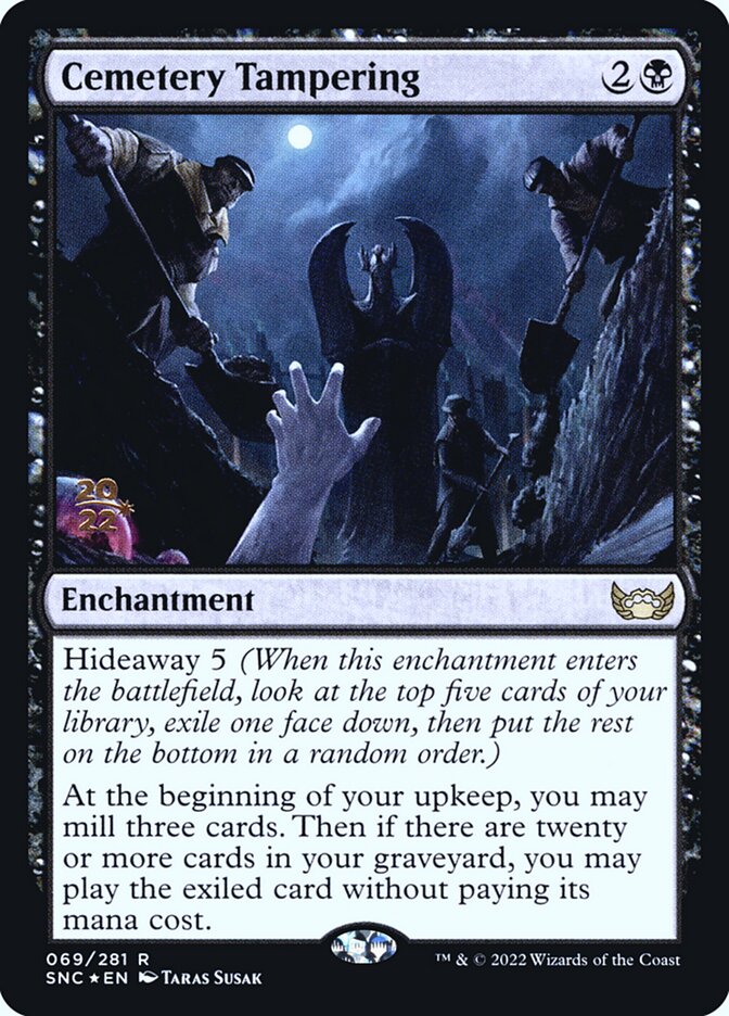 Cemetery Tampering card front