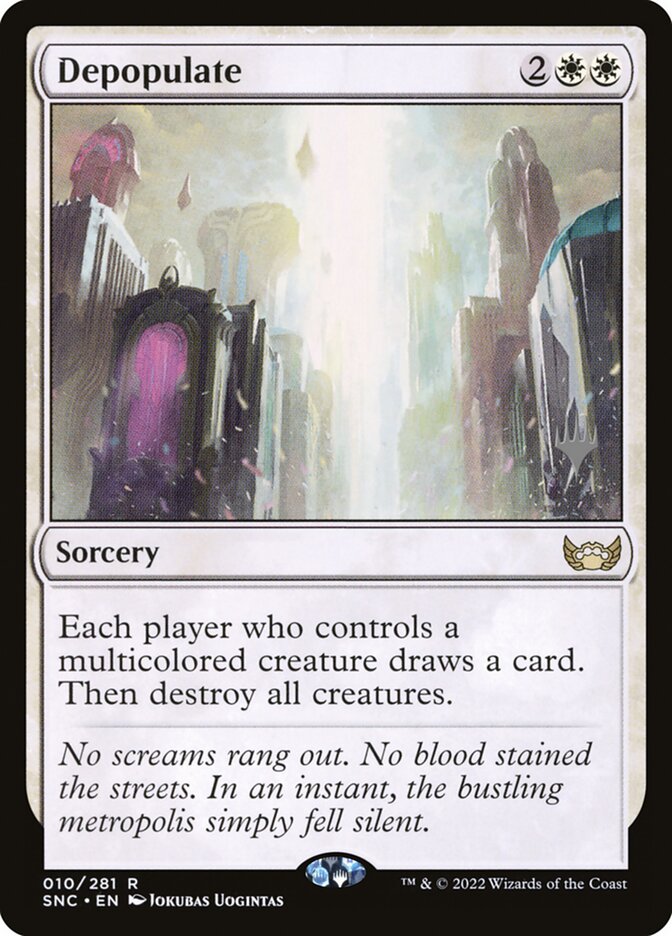 Depopulate card front