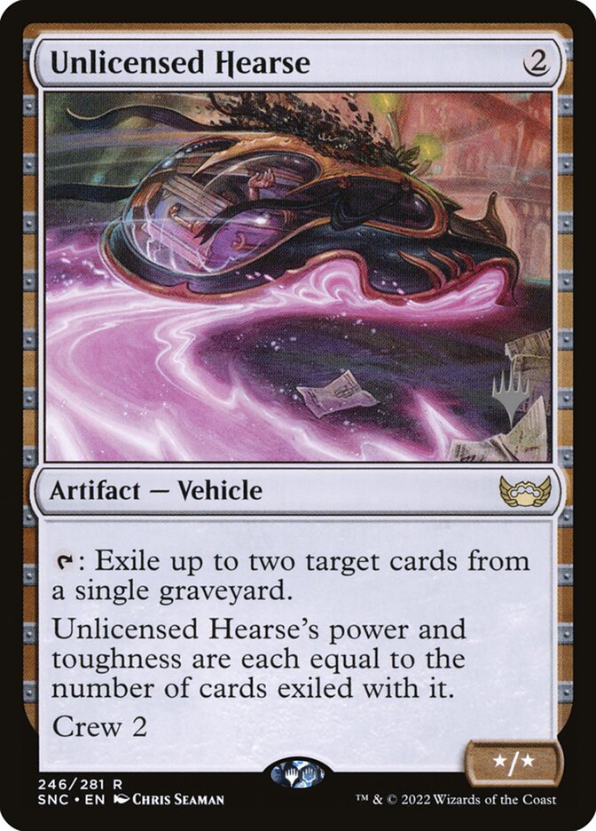 Unlicensed Hearse card front