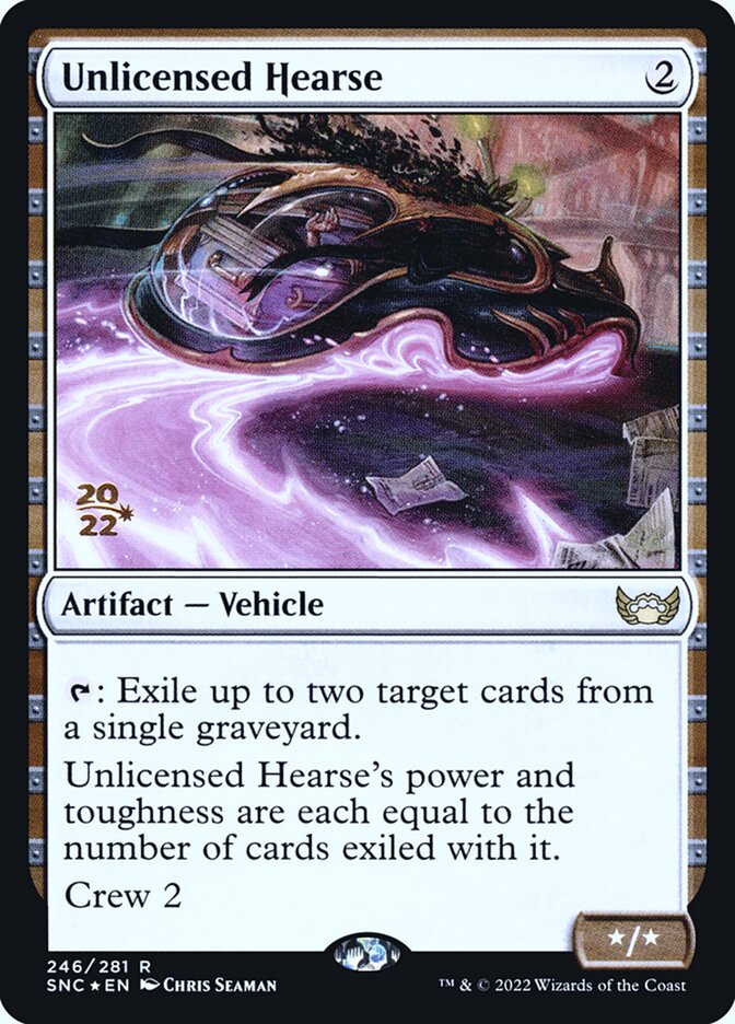 Unlicensed Hearse card front