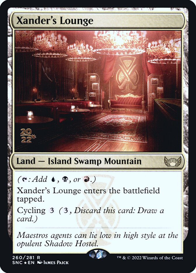 Xander's Lounge card front