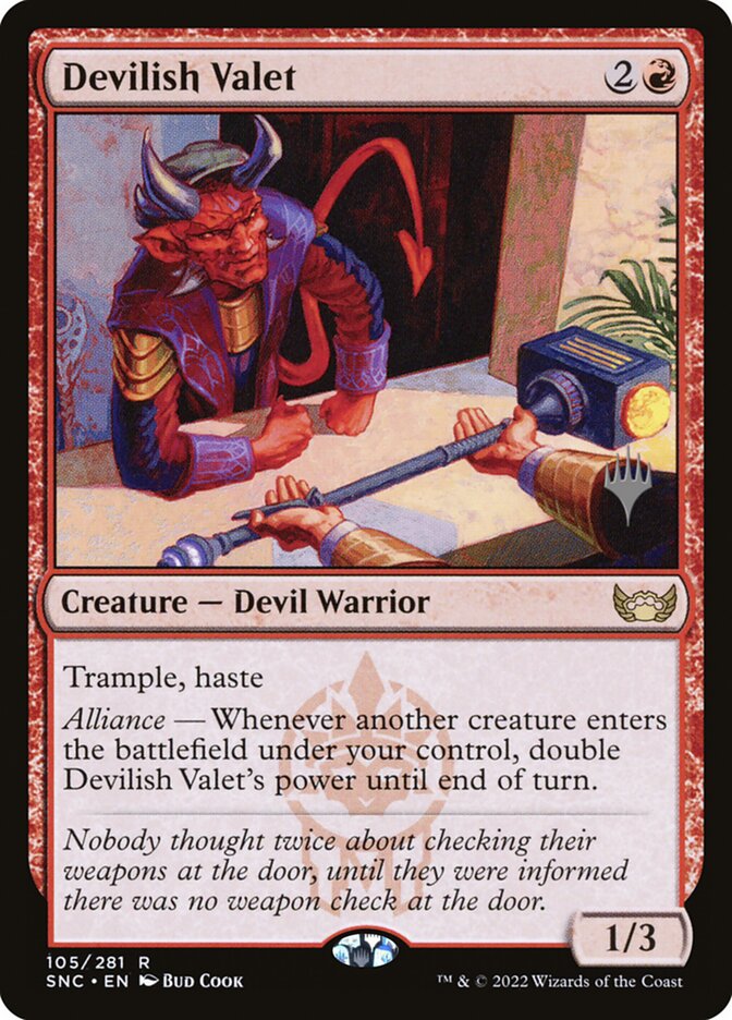 Devilish Valet card front