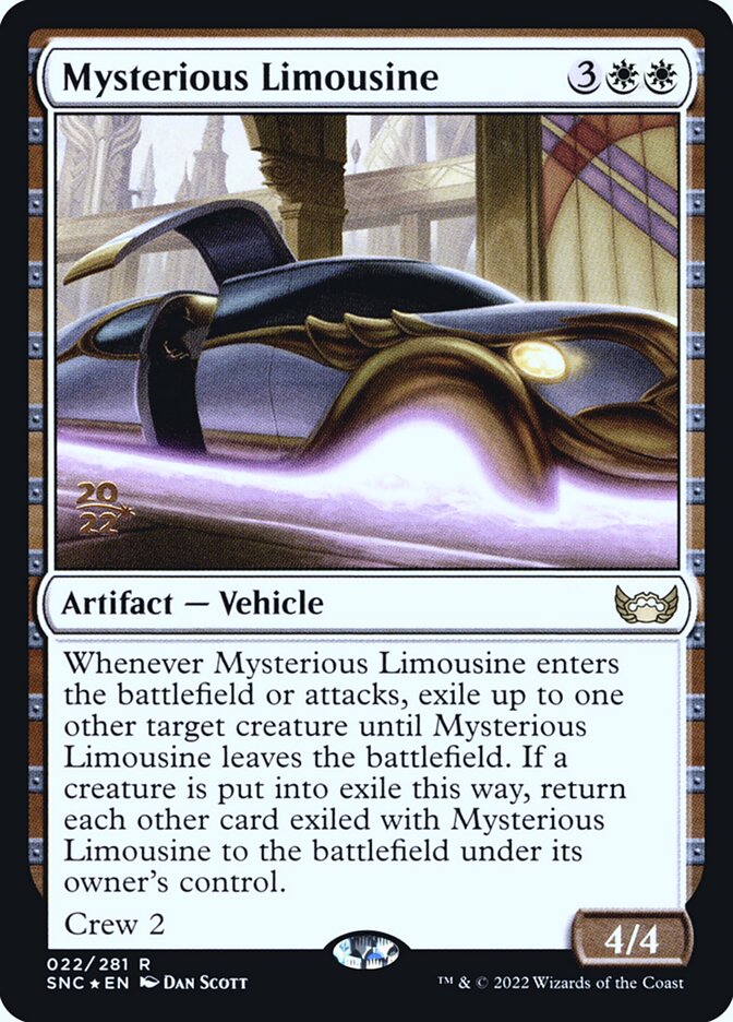Mysterious Limousine card front