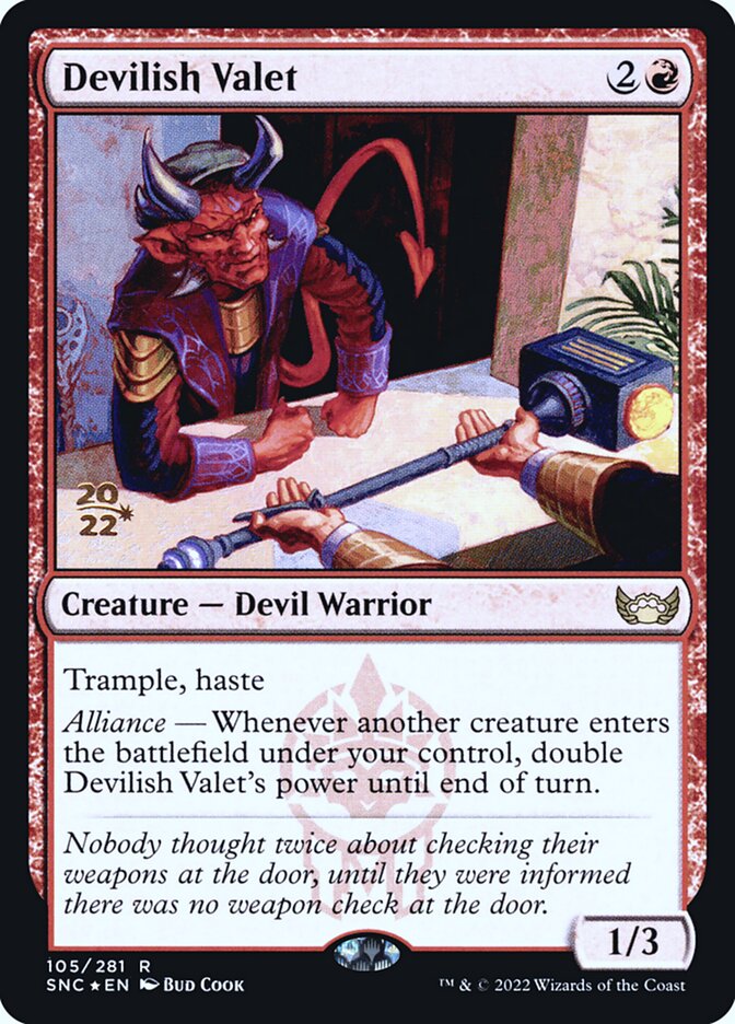 Devilish Valet card front