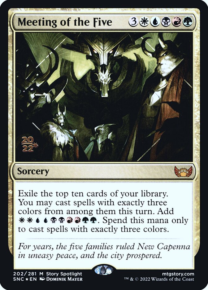 Meeting of the Five card front
