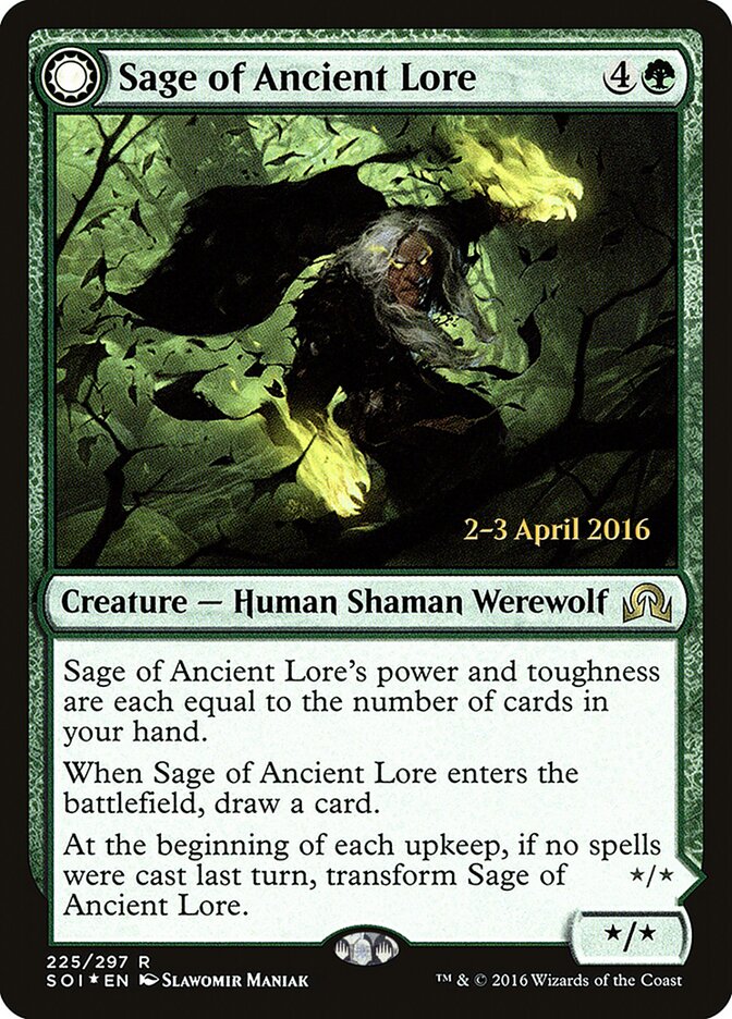 Sage of Ancient Lore card front