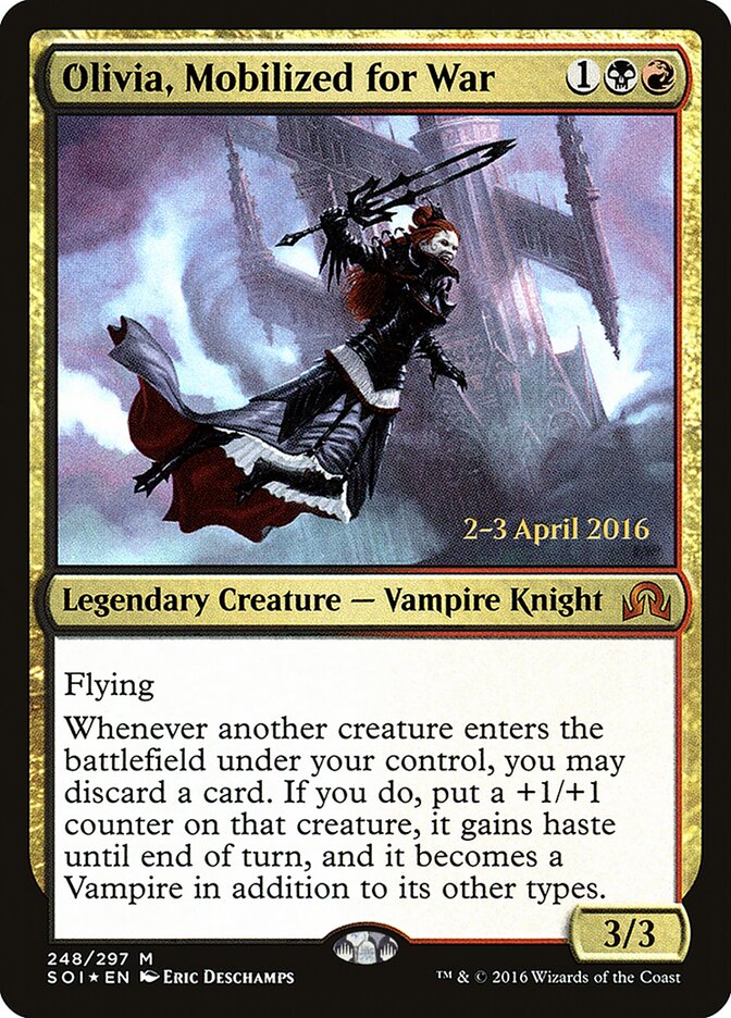 Olivia, Mobilized for War card front