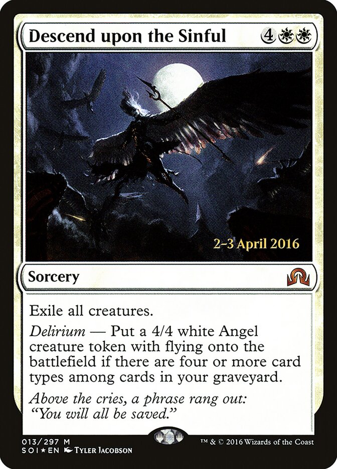 Descend upon the Sinful card front