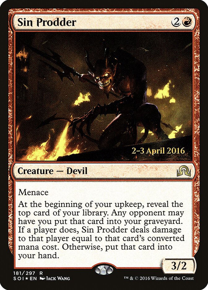 Sin Prodder card front