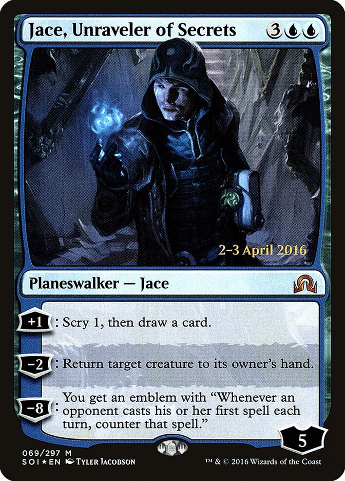 Jace, Unraveler of Secrets card front