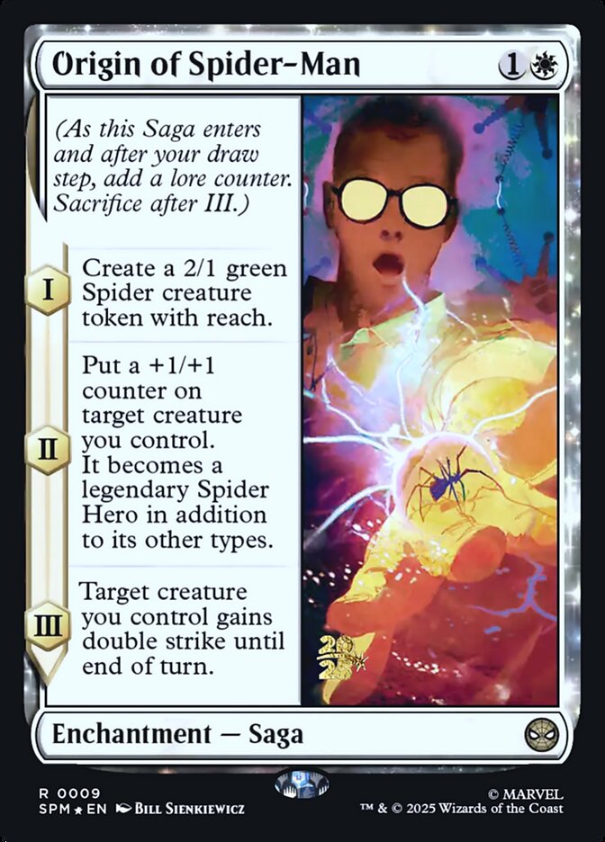 Origin of Spider-Man card front