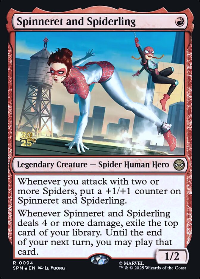 Spinneret and Spiderling card front