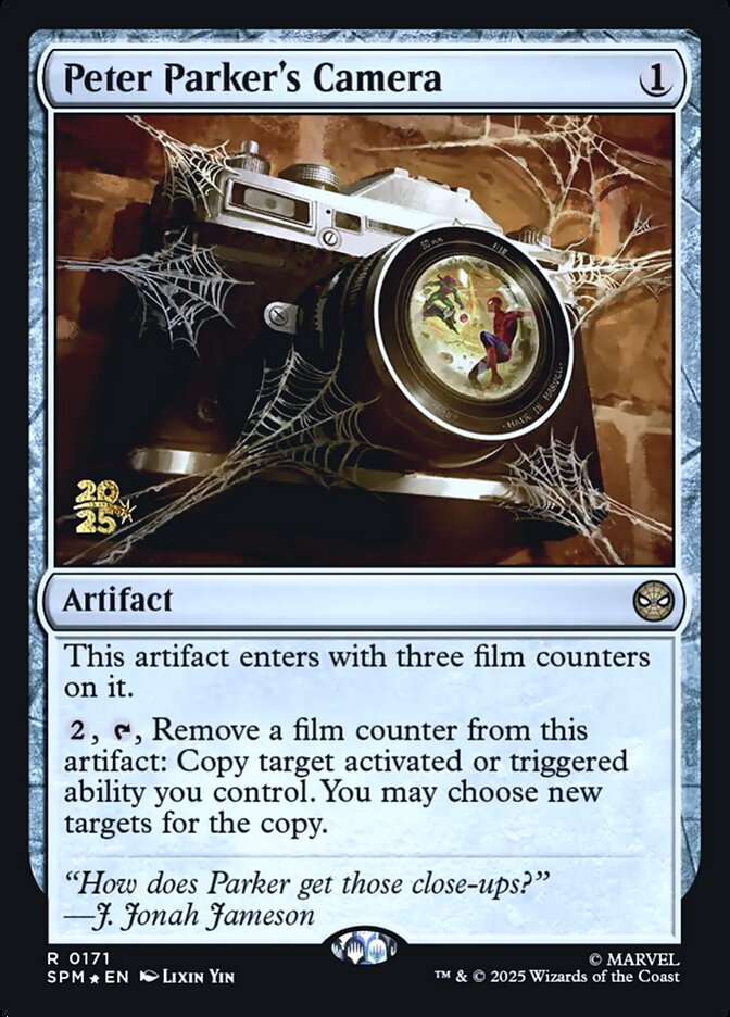Peter Parker's Camera card front