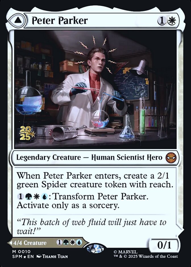Peter Parker card front