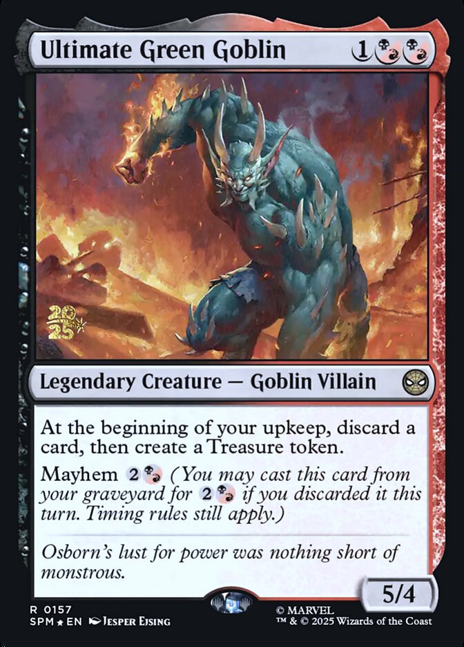 Ultimate Green Goblin card front