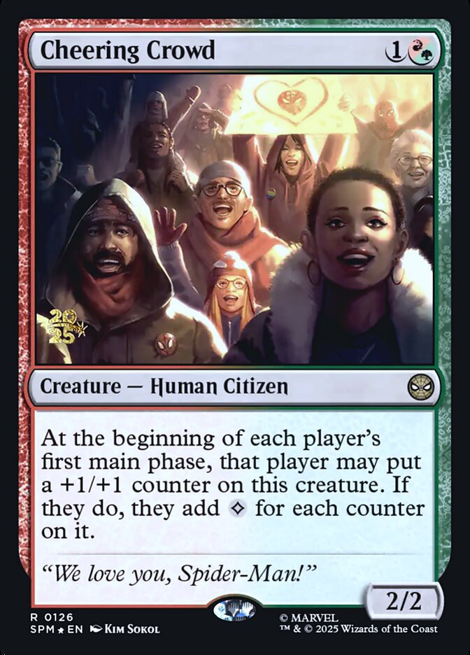 Cheering Crowd card front