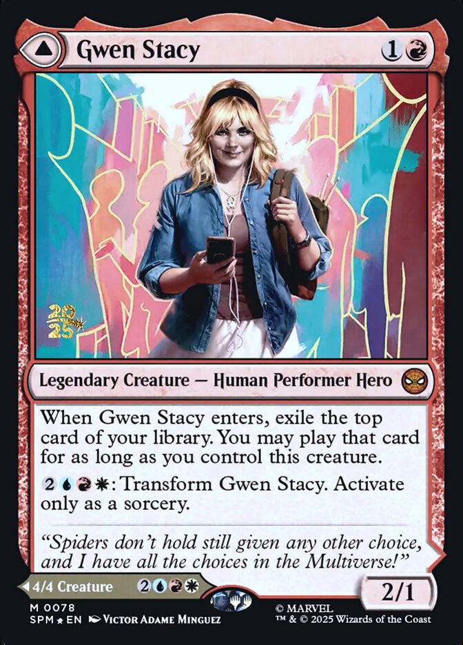 Gwen Stacy card front