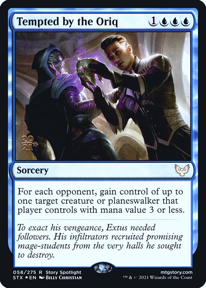 Tempted by the Oriq card front
