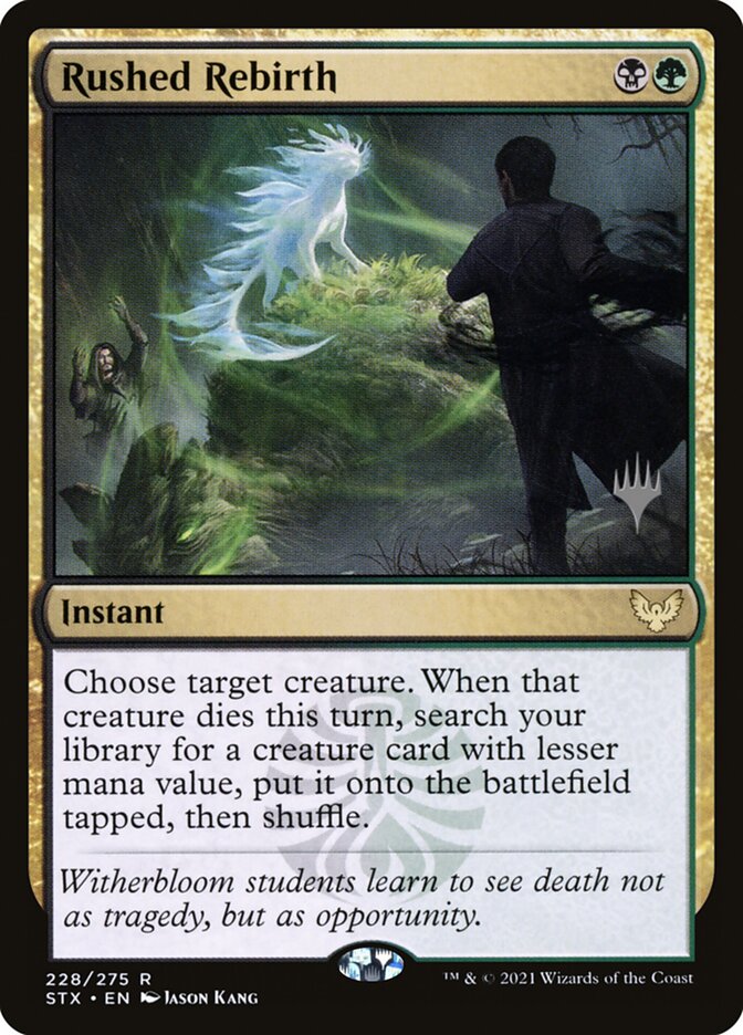Rushed Rebirth card front