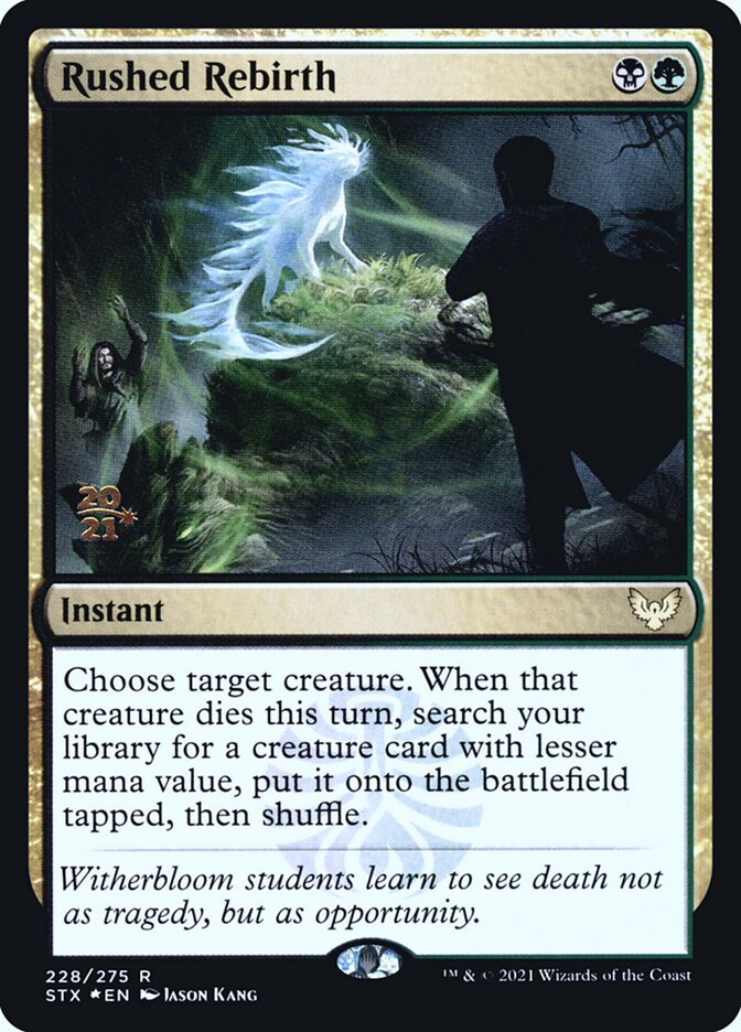 Rushed Rebirth card front