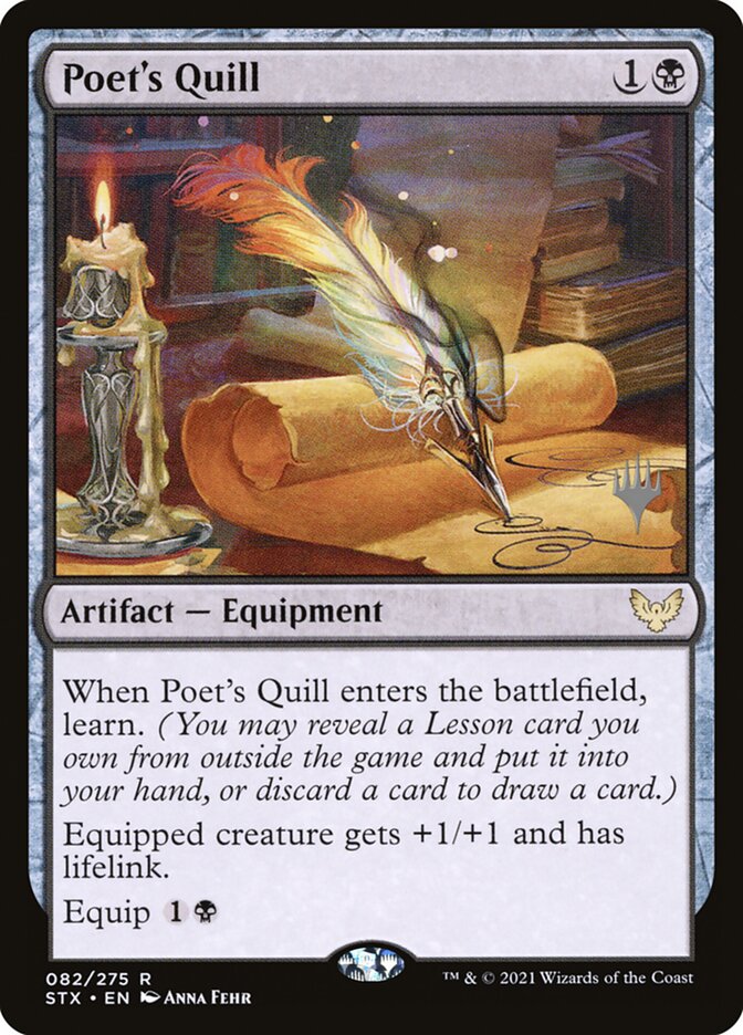 Poet's Quill card front