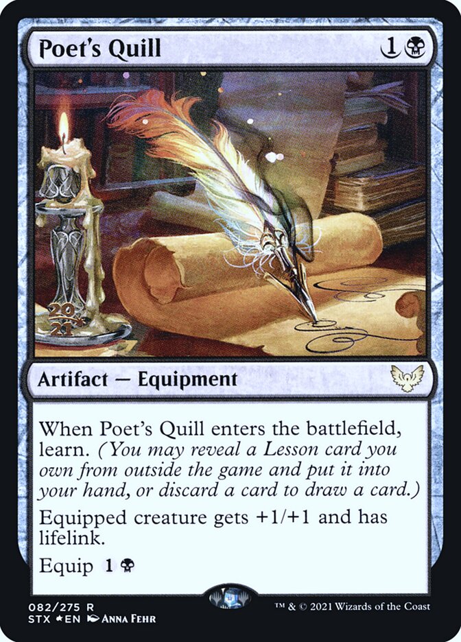 Poet's Quill card front