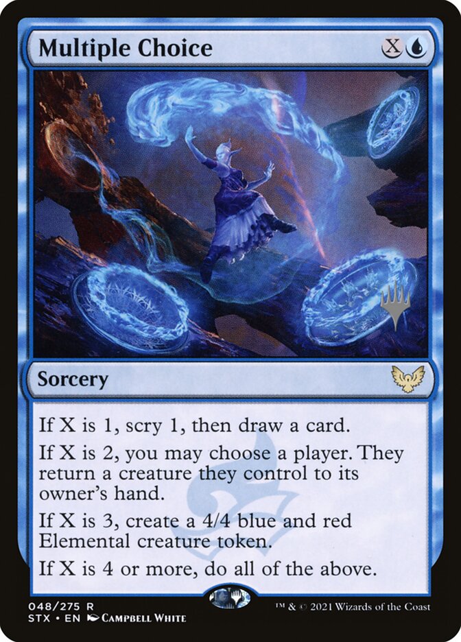 Multiple Choice card front