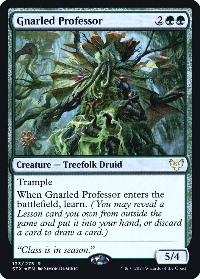 Gnarled Professor card front