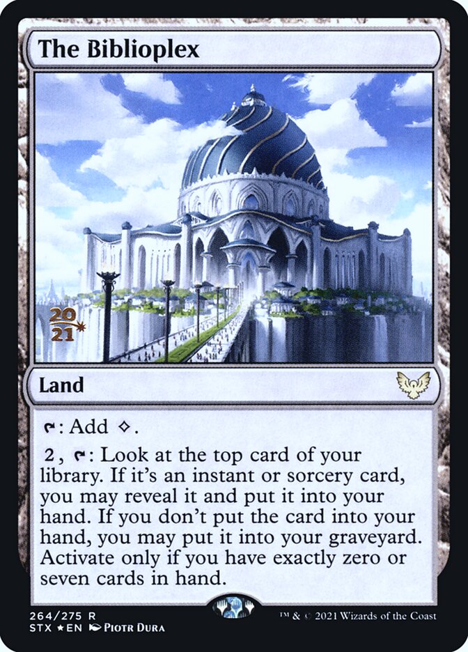The Biblioplex card front