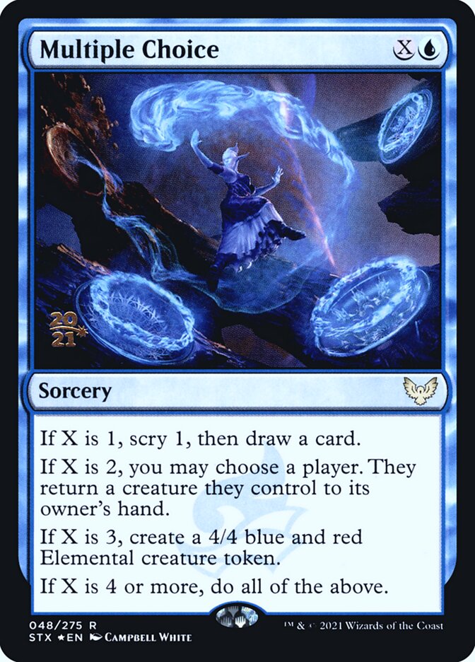 Multiple Choice card front